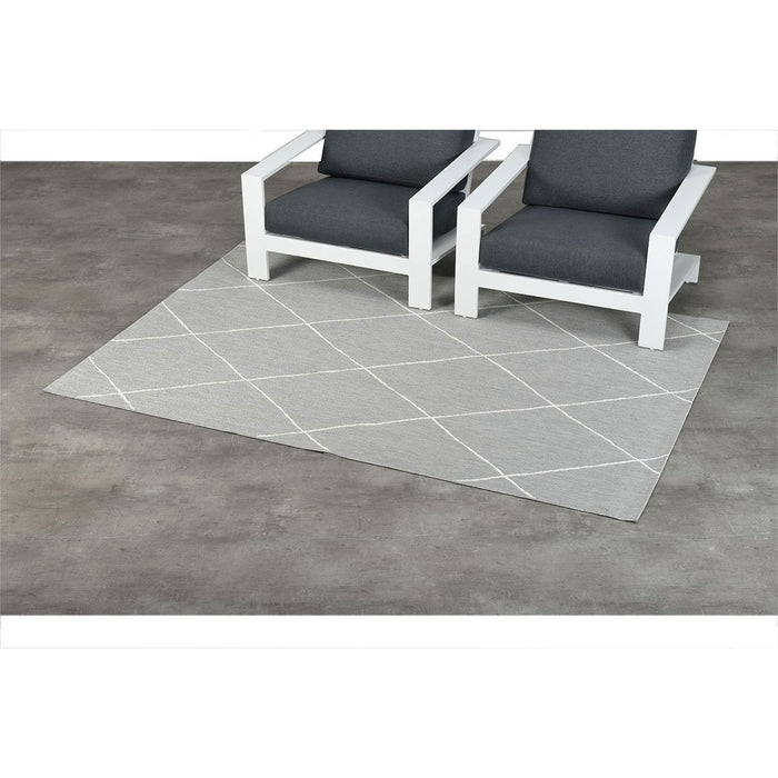 Garden Impressions Buitenkleed Diamonds licht grijs 200x290 cm