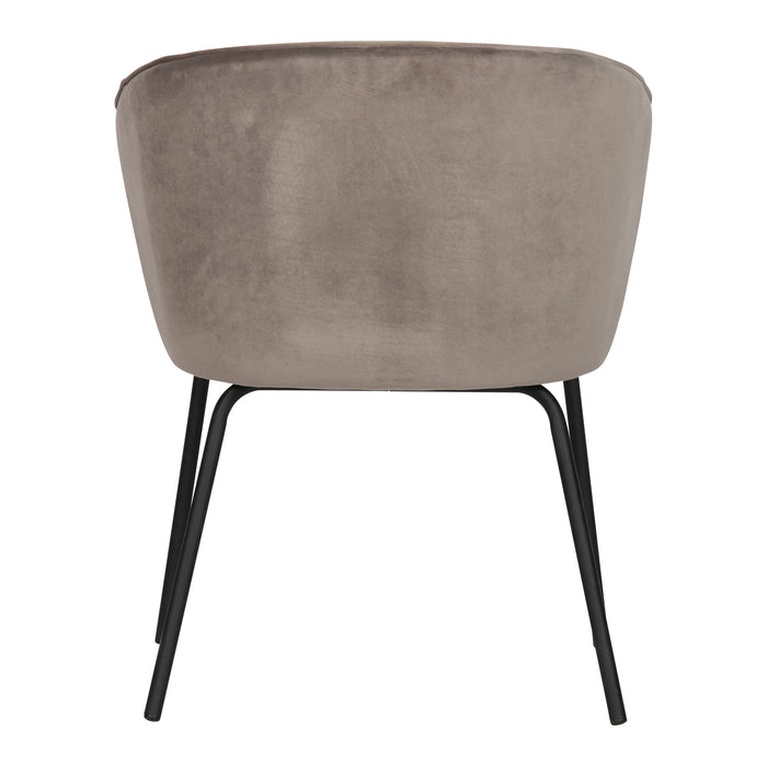 WOOOD Admit Eetkamerstoel - Fluweel Khaki