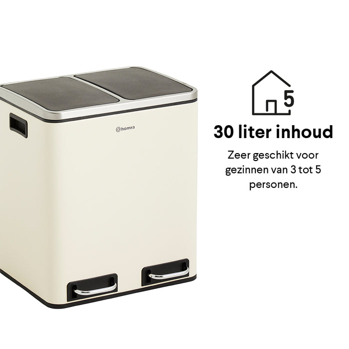 Homra Blinq Duo Pedaalemmer 30 liter (2x15 liter)