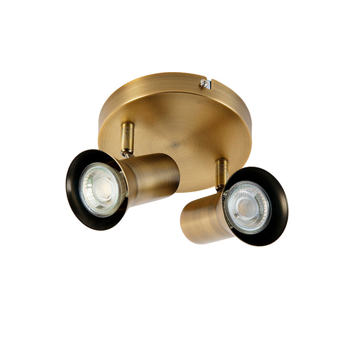 QAZQA Plafondspot brons draai- en kantelbaar rond - Karin 2