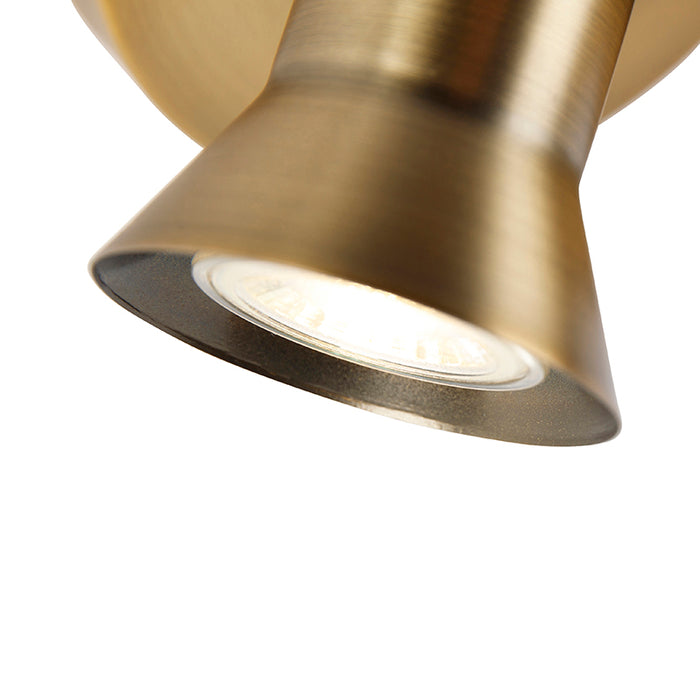 QAZQA Plafondspot brons draai- en kantelbaar rond - Karin 2