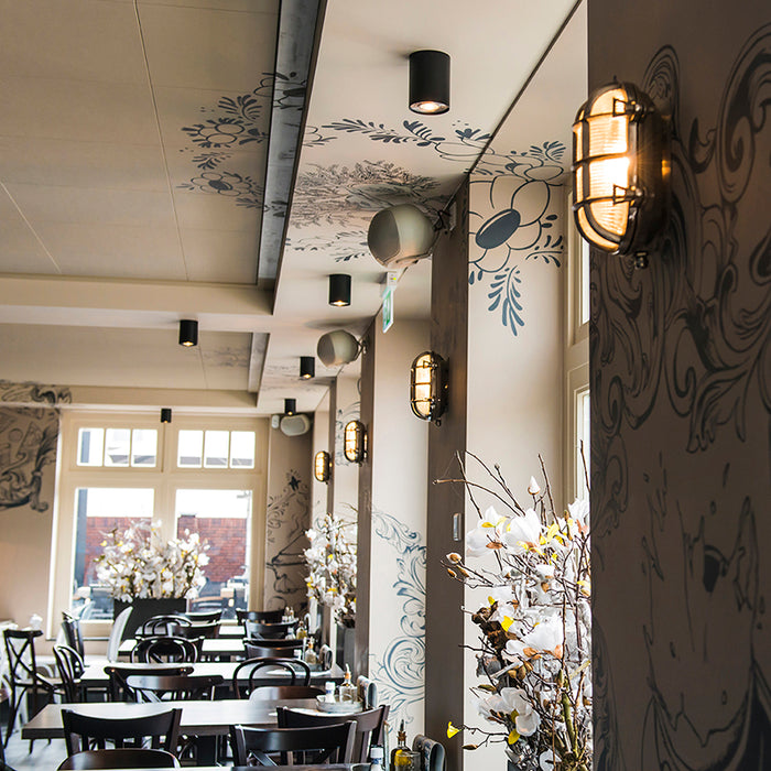 QAZQA Moderne opbouwspot zwart GU10 50mm - Tubo