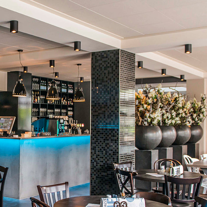 QAZQA Moderne opbouwspot zwart GU10 50mm - Tubo