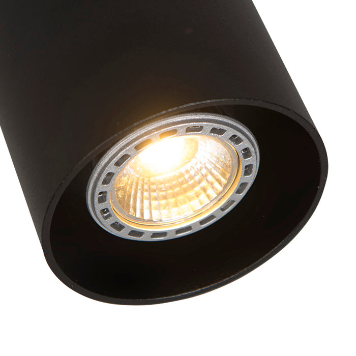 QAZQA Moderne opbouwspot zwart GU10 50mm - Tubo