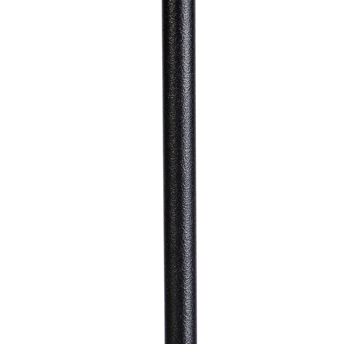 QAZQA Vloerlamp zwart met velours kap rood met goud 35 cm - Parte