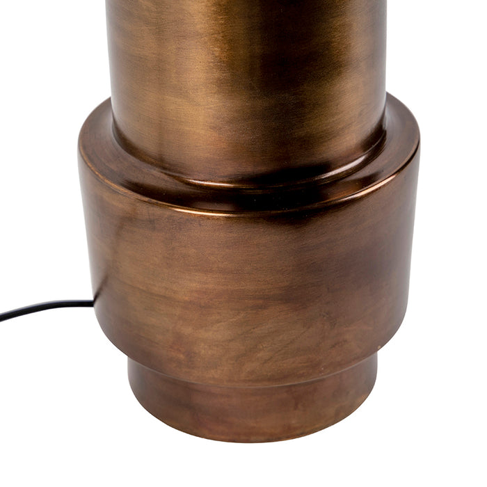 QAZQA Tafellamp brons met velours vlinder kap 50 cm - Bruut