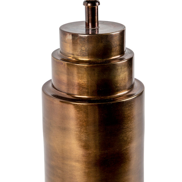 QAZQA Tafellamp brons met velours vlinder kap 50 cm - Bruut