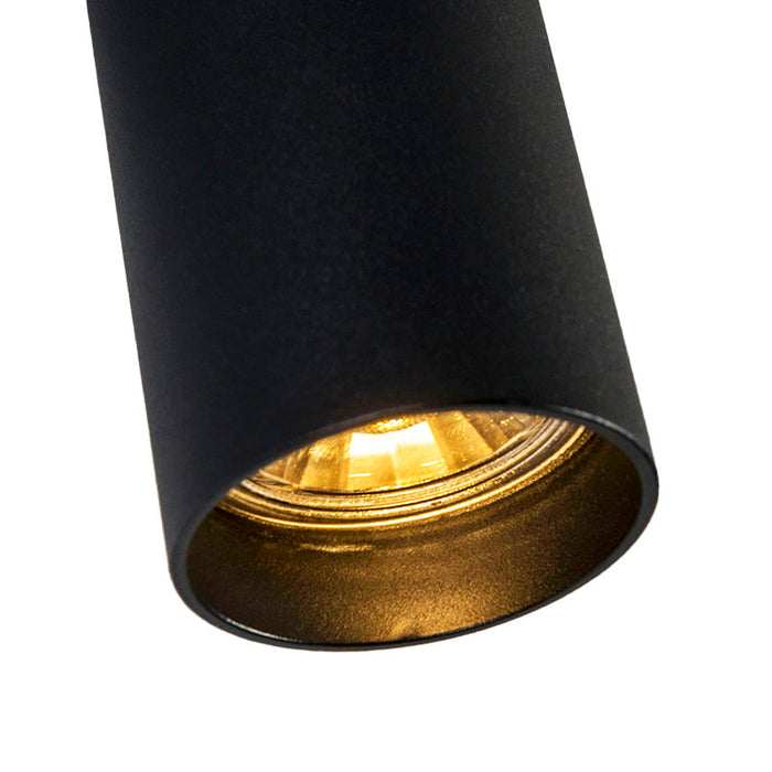 QAZQA Moderne opbouwspot zwart 5,5cm GU10 50mm - Tuba