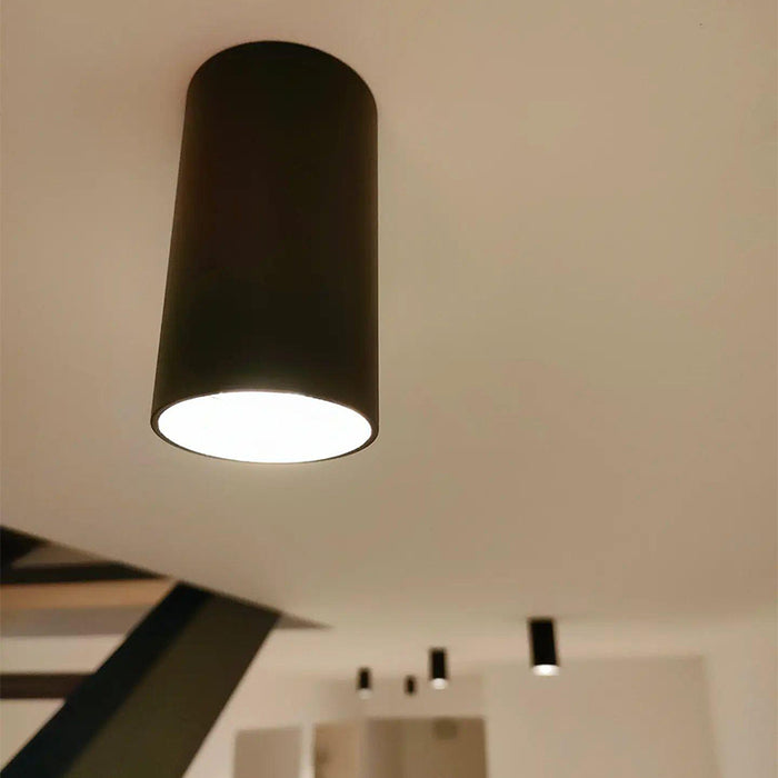 QAZQA Moderne opbouwspot zwart 5,5cm GU10 50mm - Tuba