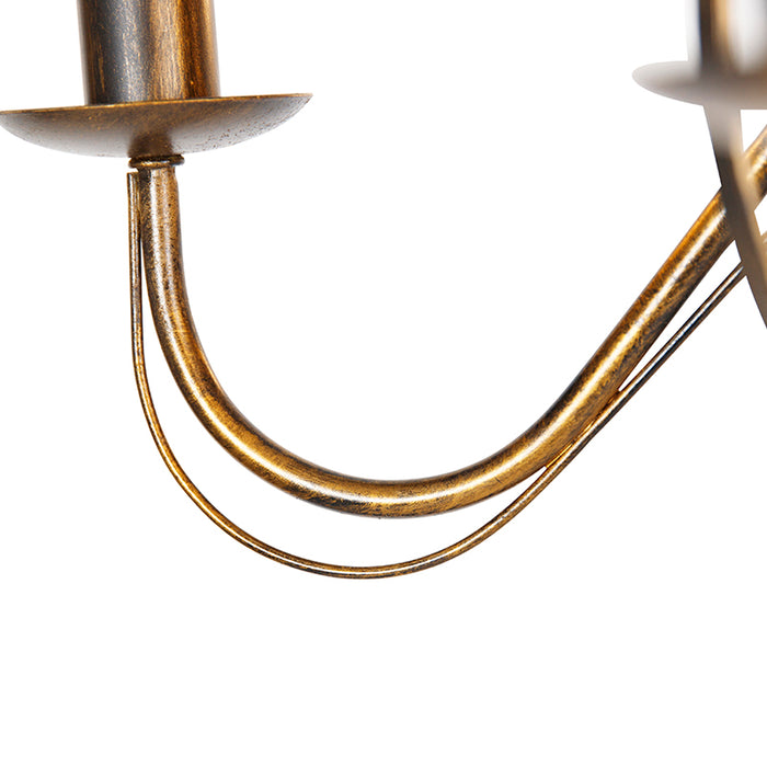 QAZQA Klassieke kroonluchter antiek goud 5-lichts - Giuseppe