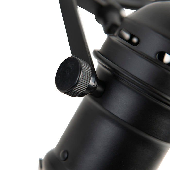 QAZQA Industriële spot zwart 2-lichts met kleppen - Movie