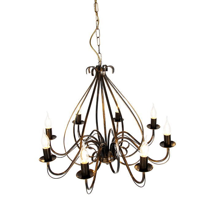 QAZQA Klassieke kroonluchter antiek goud 8-lichts - Giuseppe