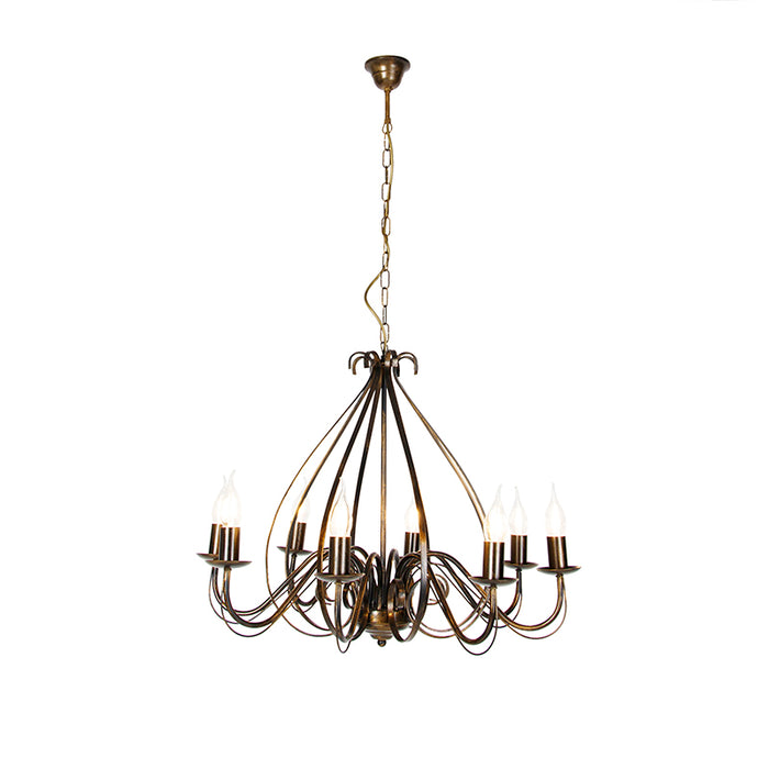 QAZQA Klassieke kroonluchter antiek goud 8-lichts - Giuseppe