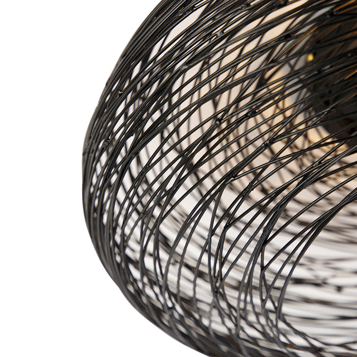 QAZQA Design plafondlamp zwart ovaal - Sarella