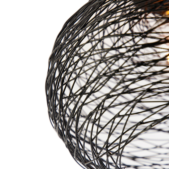 QAZQA Plafondlamp sarella - Zwart - Design - D 290mm