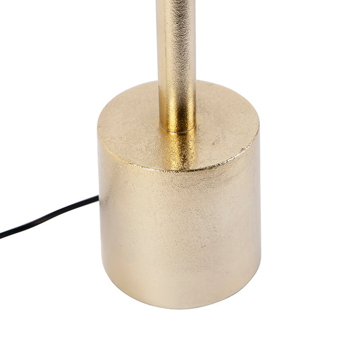 QAZQA Art deco tafellamp met velours kap rood 35 cm - Diverso