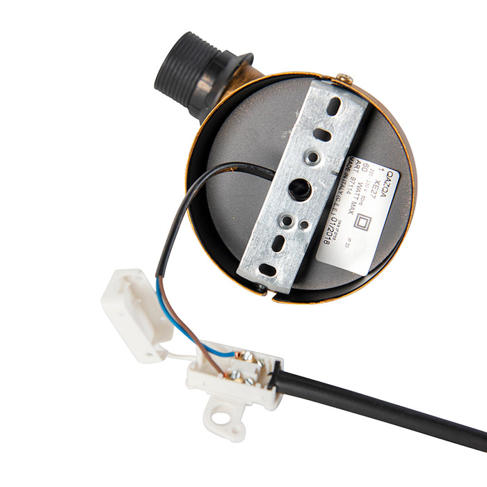 QAZQA Vintage wandlamp goud met zwarte velours kap - Matt