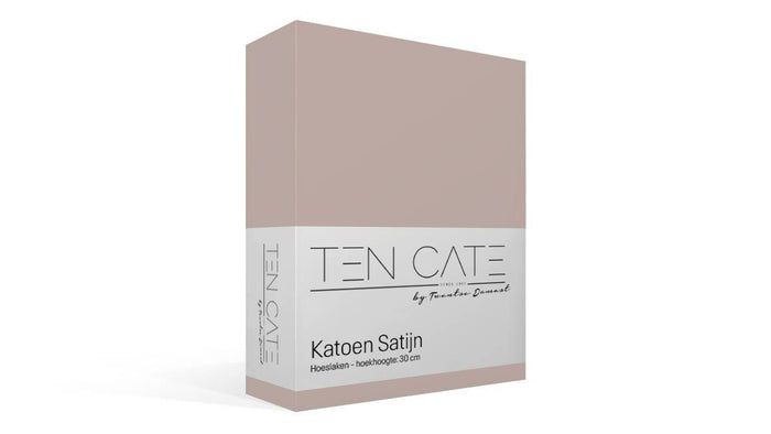Ten Cate Katoensatijnen Hoeslaken - 90x200 - Roze