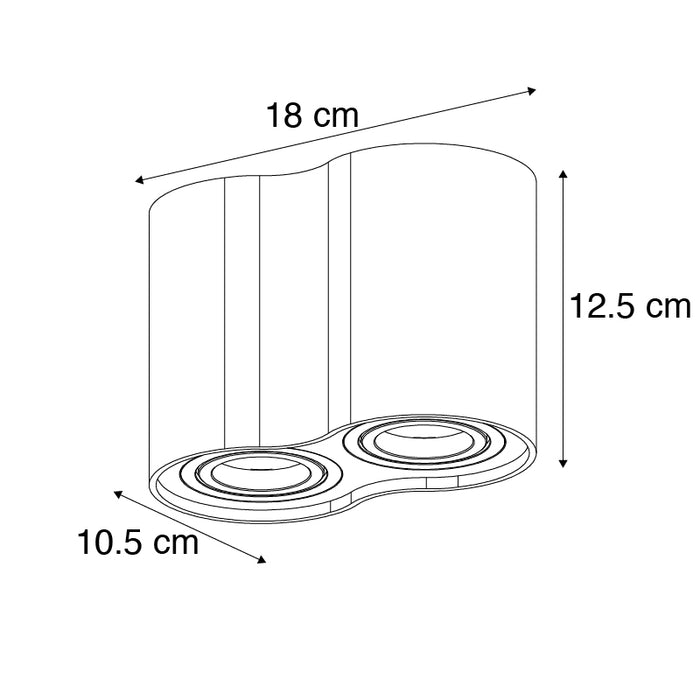 QAZQA Moderne spot wit kantelbaar - Rondoo Duo