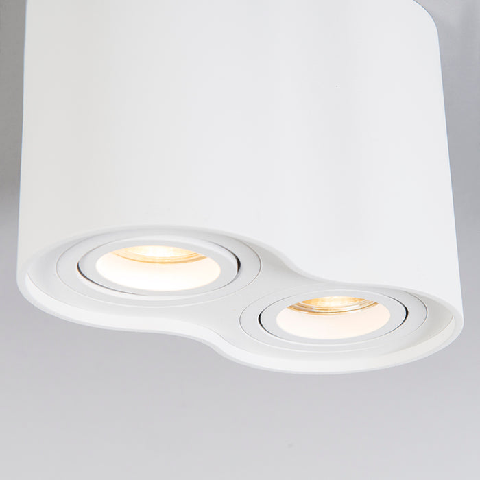 QAZQA Moderne spot wit kantelbaar - Rondoo Duo