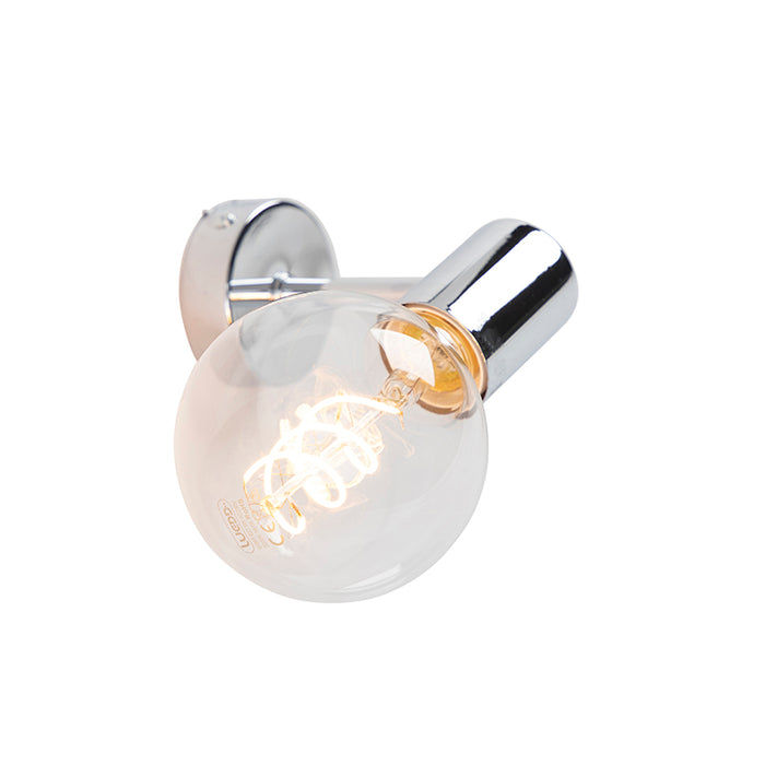 QAZQA Moderne wandlamp chroom kantelbaar - Facil