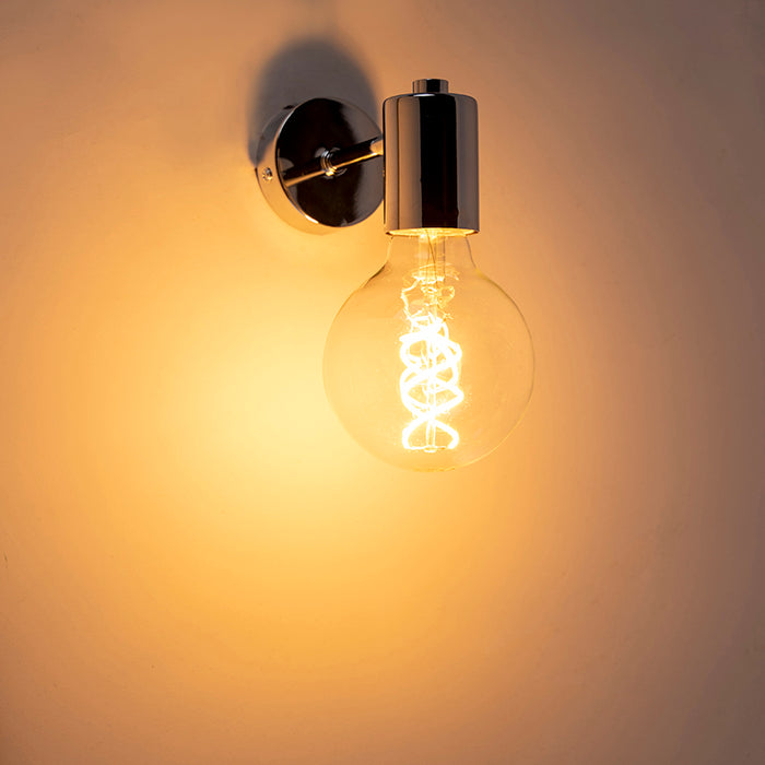 QAZQA Moderne wandlamp chroom kantelbaar - Facil