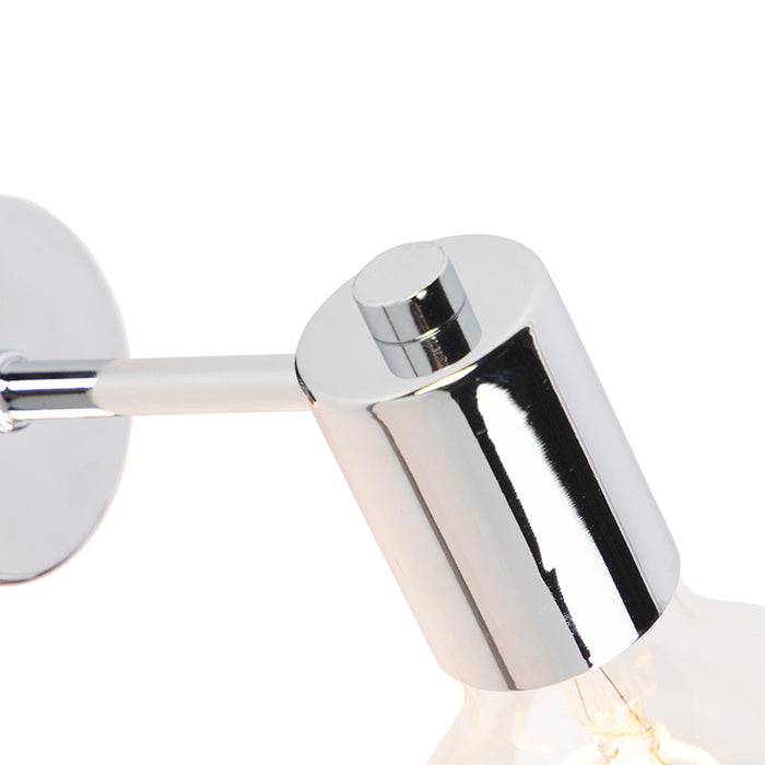 QAZQA Moderne wandlamp chroom kantelbaar - Facil