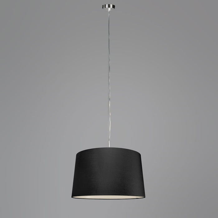 QAZQA Moderne hanglamp staal met kap 45 cm zwart - Cappo 1