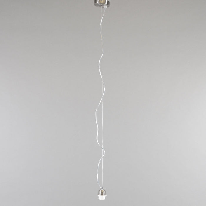 QAZQA Moderne hanglamp staal met kap 45 cm zwart - Cappo 1