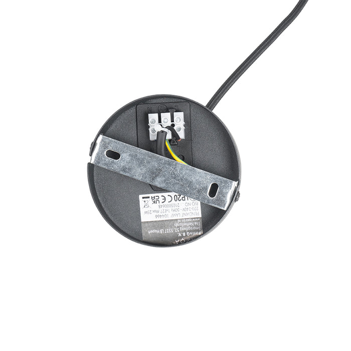 QAZQA Art deco hanglamp zwart met goud glas 20 cm - Pallon