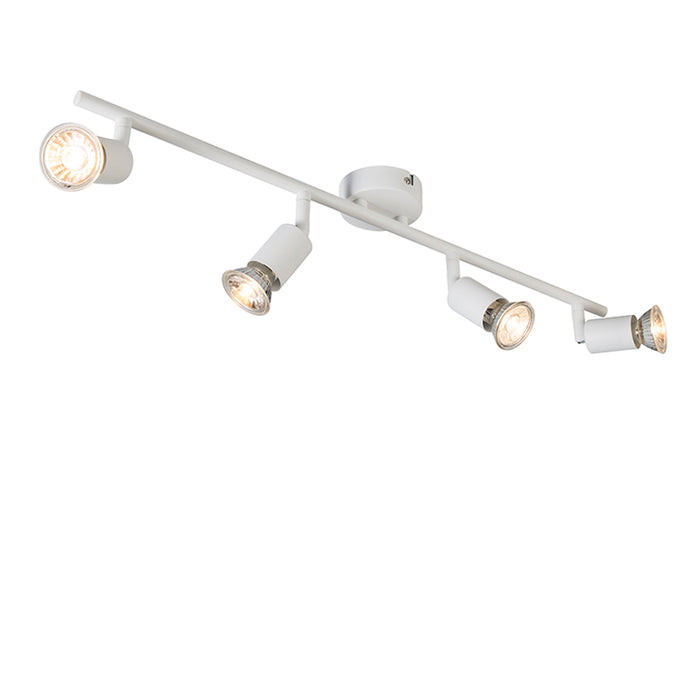 QAZQA Moderne spot wit kantelbaar 4-lichts - Jeany
