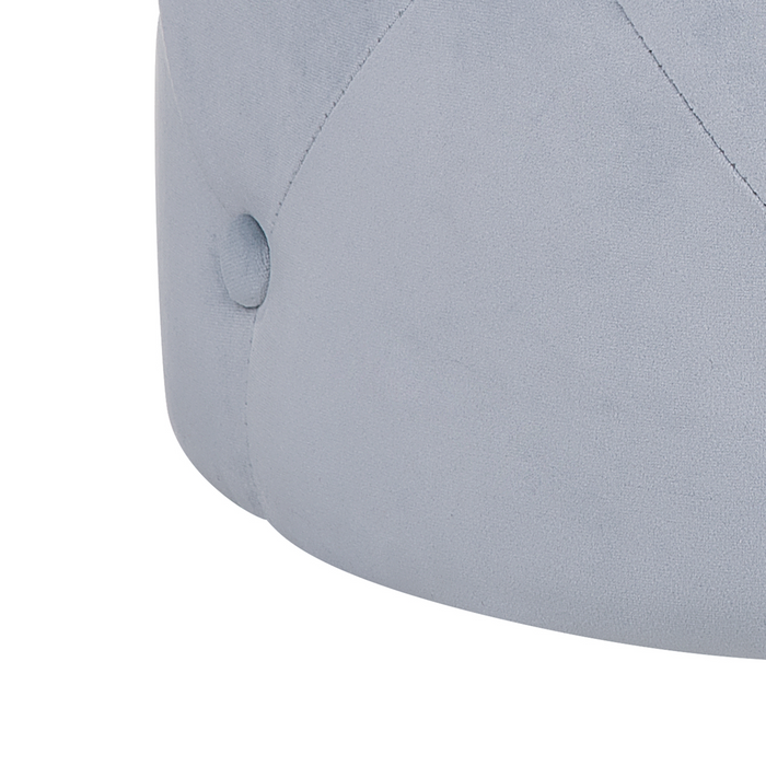 Beliani - COROLLA - Poef - Lichtgrijs - Fluweel