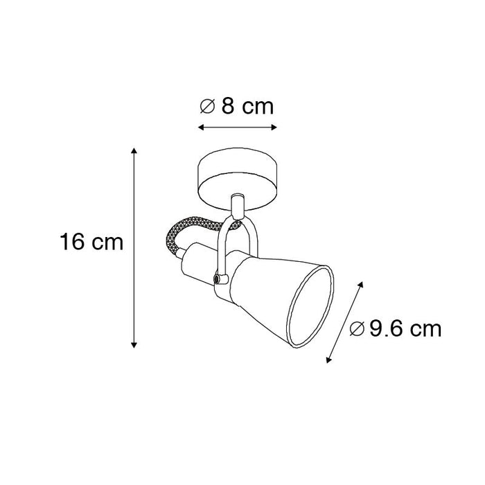 QAZQA Klassieke plafondspot koper kantelbaar - Jos