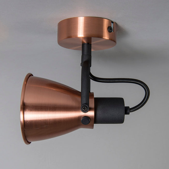 QAZQA Klassieke plafondspot koper kantelbaar - Jos