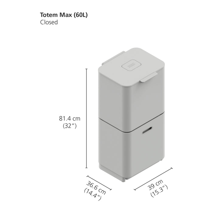Joseph Joseph Intelligent Waste Afvalemmer Totem Max 60 Liter (30+30 Liter)