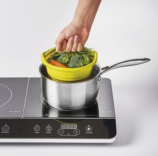 Mastrad - Stoommandje 20 cm, Groen - Mastrad