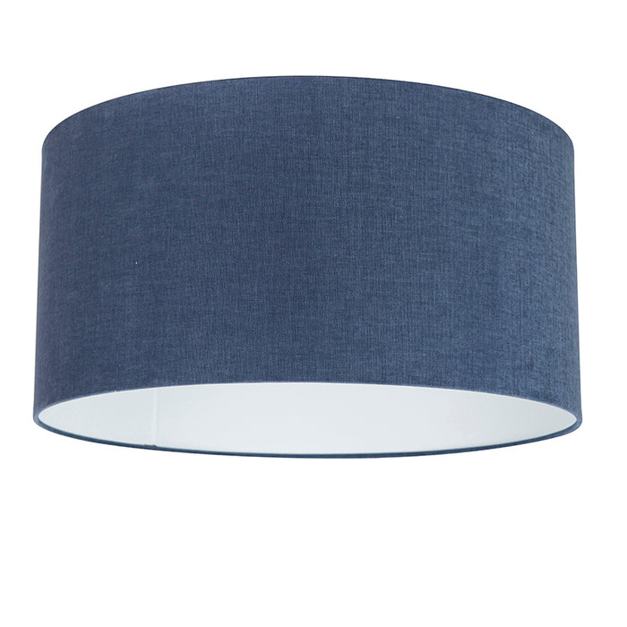 QAZQA Moderne hanglamp zwart met antiek blauwe kap 50 cm - Combi 1