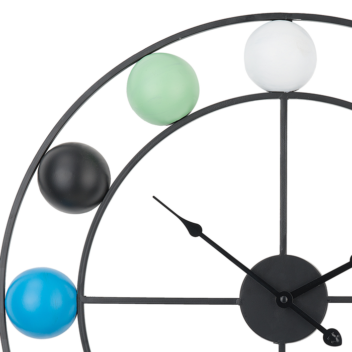 Beliani - REIDEN - Wandklok - Multicolor - IJzer