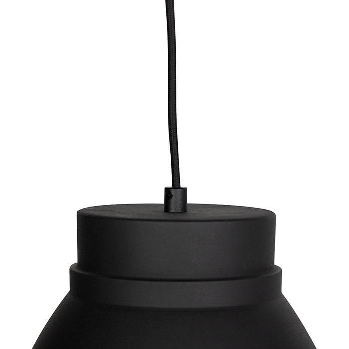 QAZQA Hanglamp ron hl - Zwart - Landelijk - L 1200mm