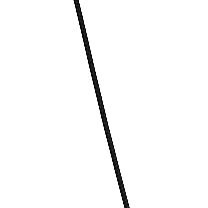 QAZQA Hanglamp ron hl - Zwart - Landelijk - L 1200mm