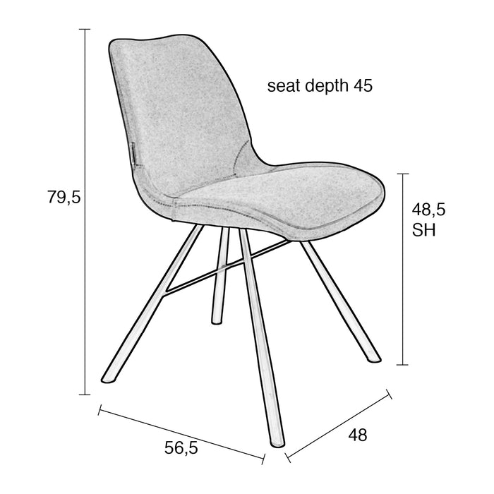 Zuiver Brent Eetkamerstoel