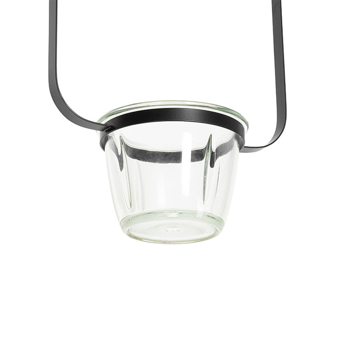 QAZQA Moderne plafondlamp zwart met glas rechthoekig - Roslini