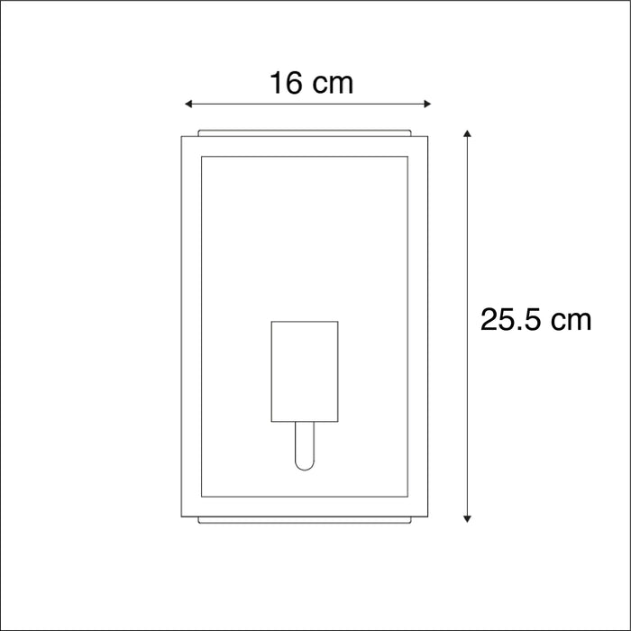 QAZQA Industriële buiten wandlamp zwart met glas 25,5 cm IP44 -