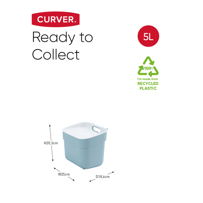 Curver Ready to Collect Prullenbak 5L - Blauw