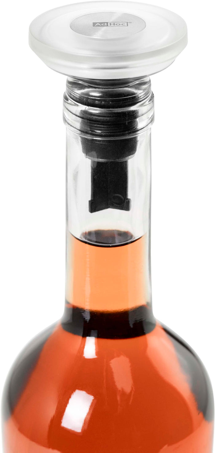 AdHoc - Wijn Gusto Flessenstop en Schenker - RVS,Kunststof - AdHoc