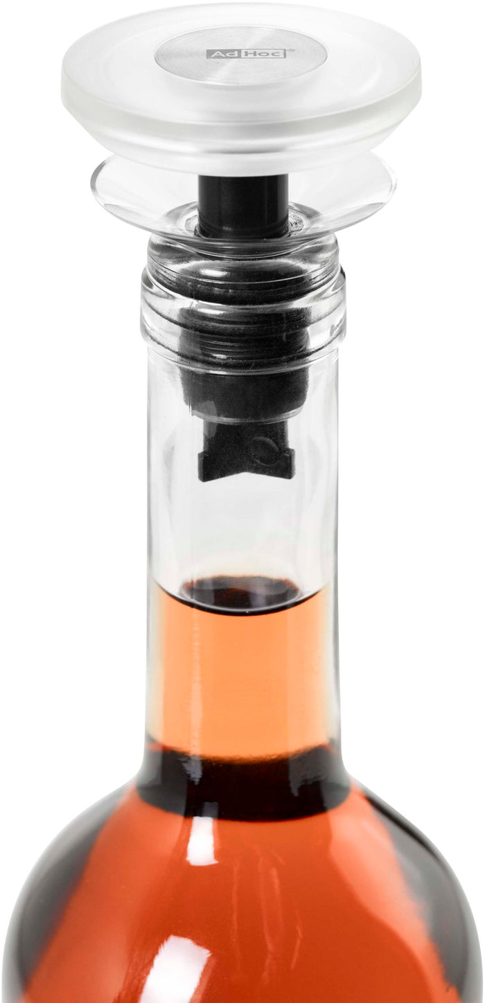 AdHoc - Wijn Gusto Flessenstop en Schenker - RVS,Kunststof - AdHoc