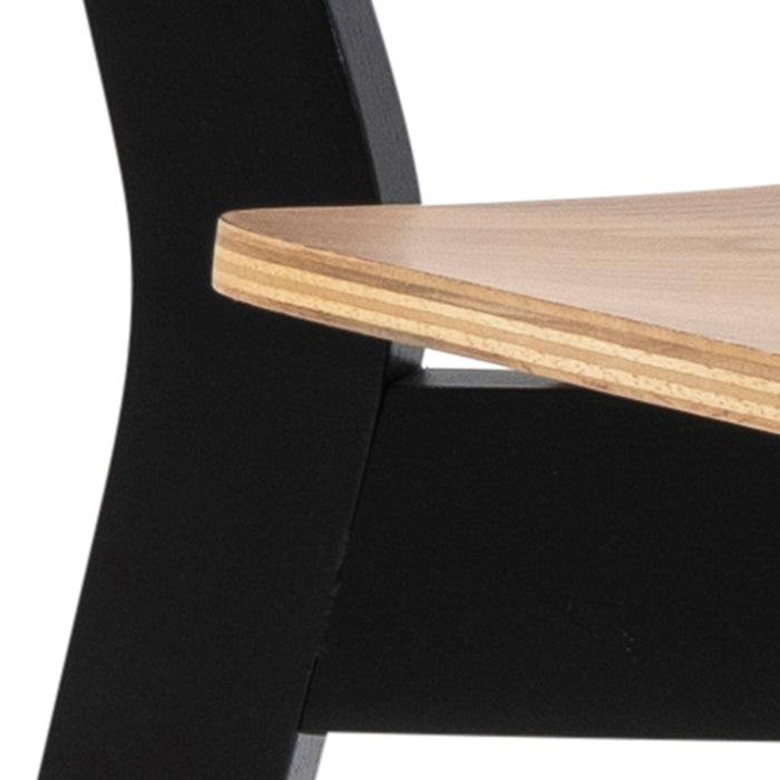 by fonQ basic Crow Eetkamerstoel - Zwart/eiken