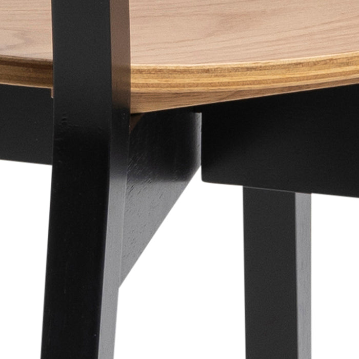 by fonQ basic Crow Eetkamerstoel - Zwart/eiken