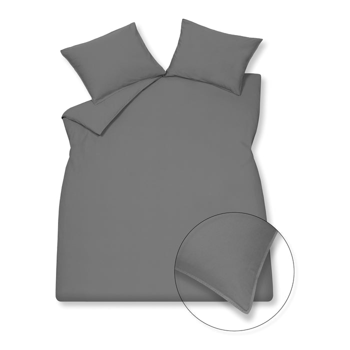 Vandyck Washed Cotton Dekbedovertrek 240 x 200/220 cm - Cognac