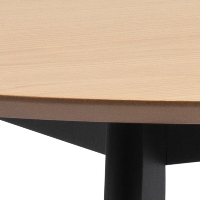 by fonQ basic Crow Eettafel - Ø 105 cm - Eiken / Zwart
